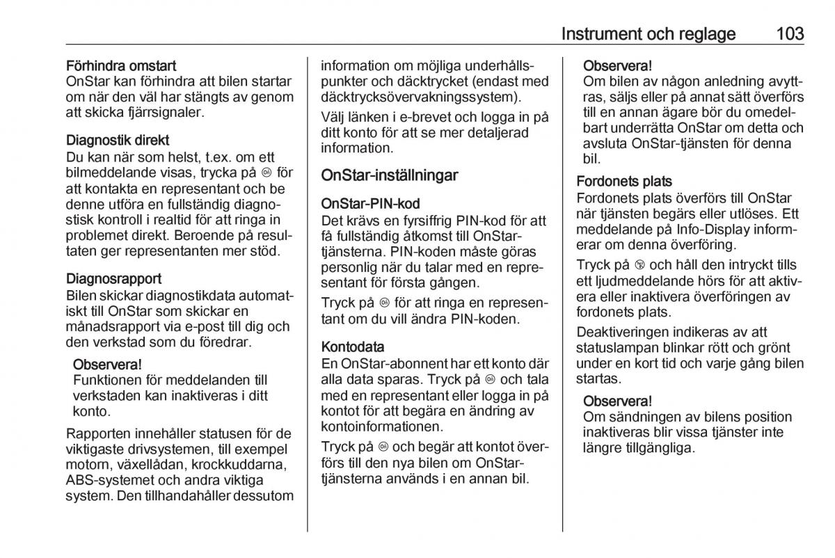 Opel Crossland X instruktionsbok / page 105