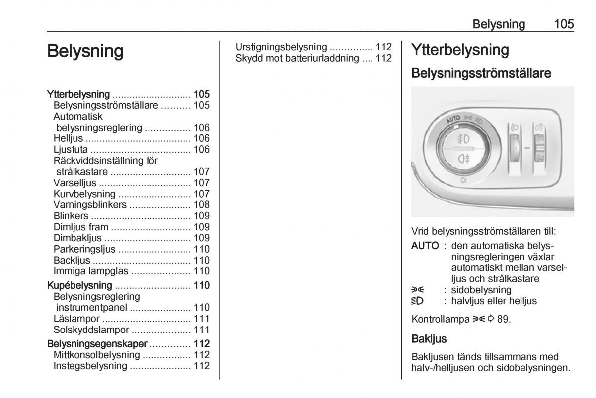 Opel Crossland X instruktionsbok / page 107