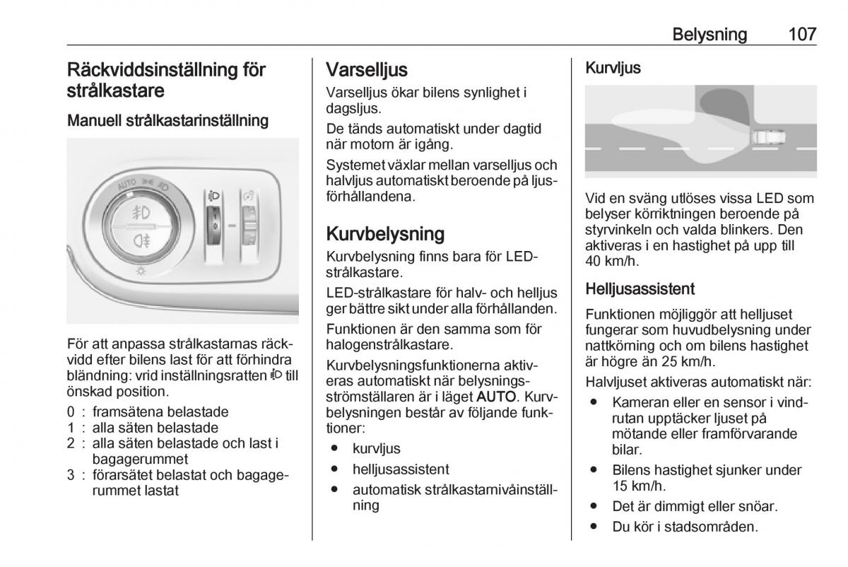 Opel Crossland X instruktionsbok / page 109