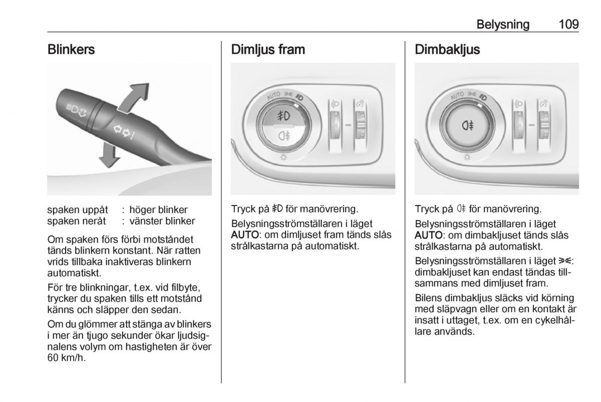 Opel Crossland X instruktionsbok / page 111