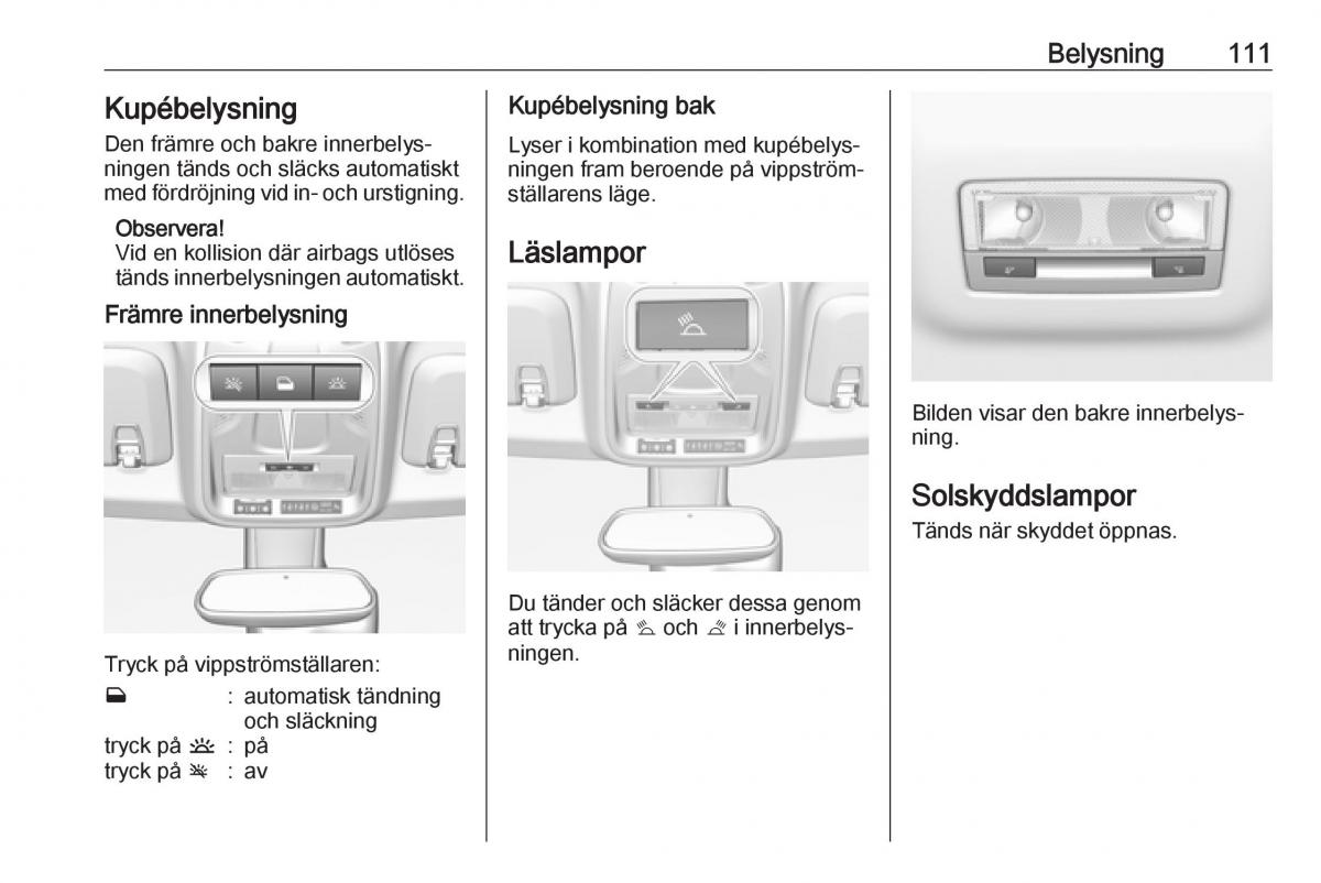 Opel Crossland X instruktionsbok / page 113