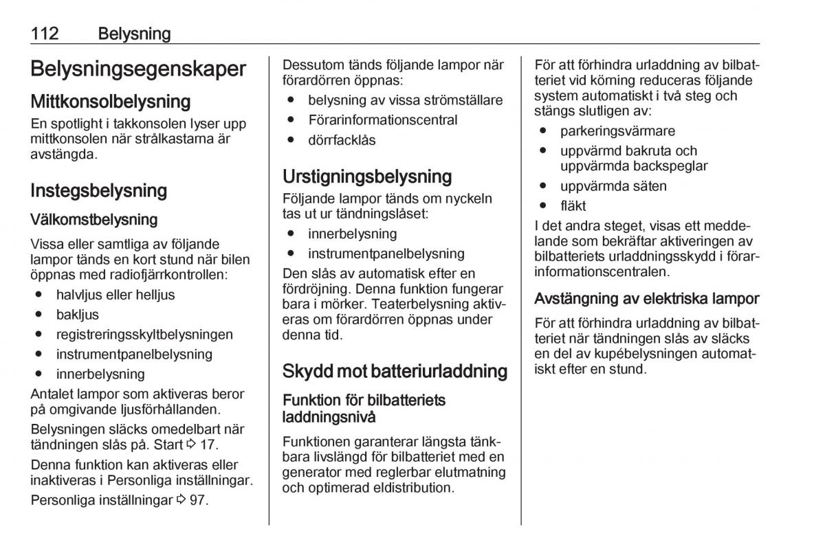 Opel Crossland X instruktionsbok / page 114