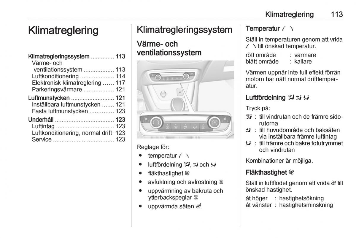 Opel Crossland X instruktionsbok / page 115