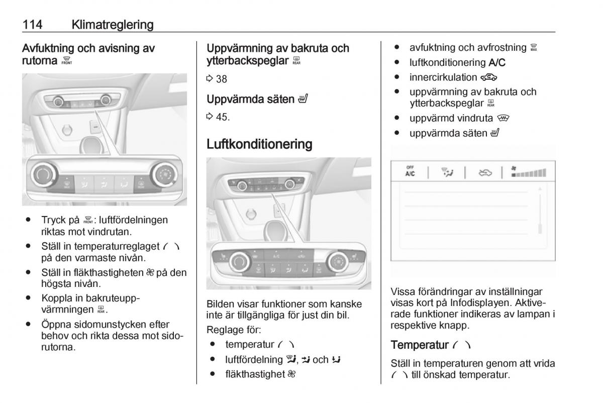 Opel Crossland X instruktionsbok / page 116