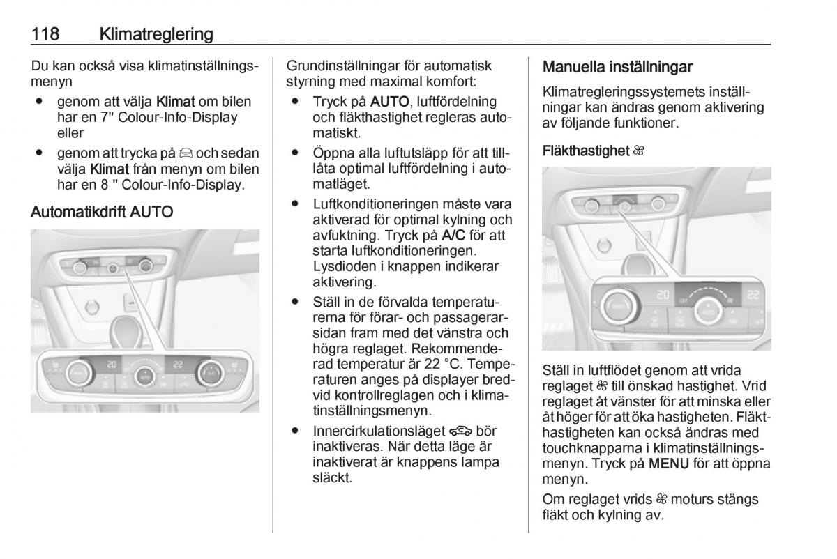 Opel Crossland X instruktionsbok / page 120