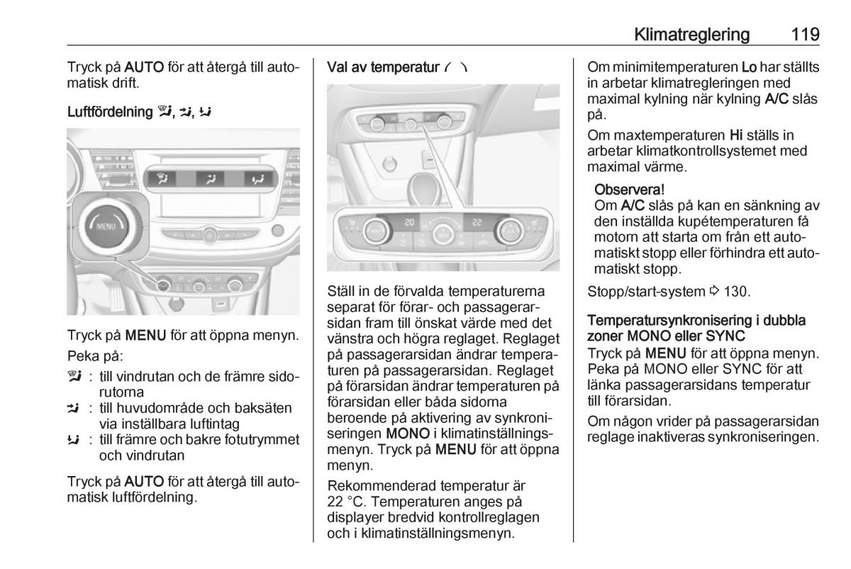 Opel Crossland X instruktionsbok / page 121