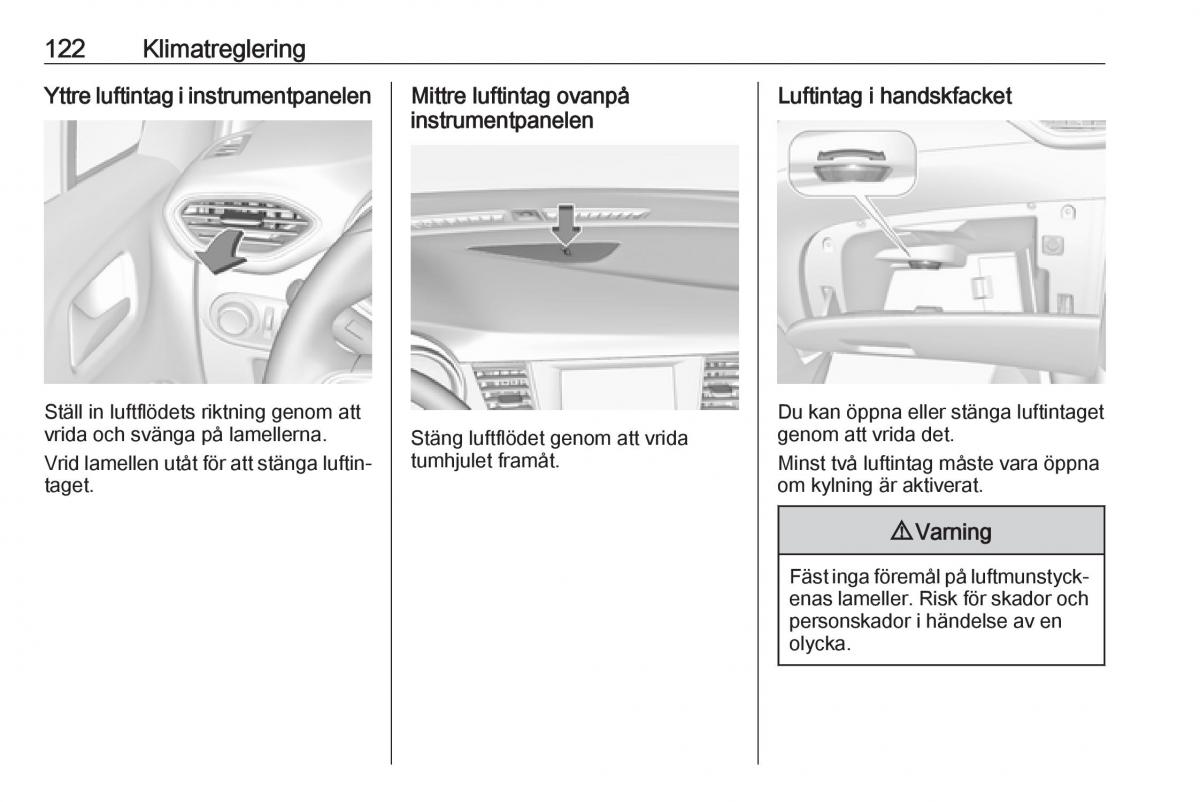 Opel Crossland X instruktionsbok / page 124