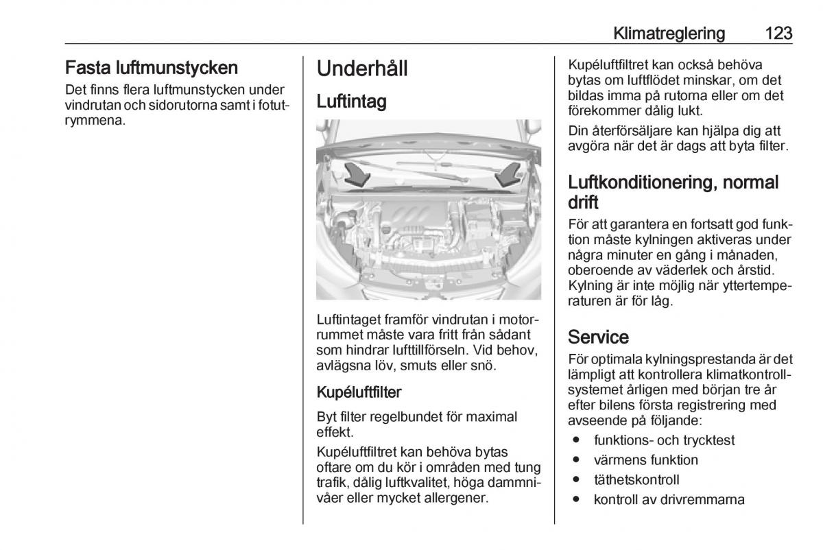 Opel Crossland X instruktionsbok / page 125