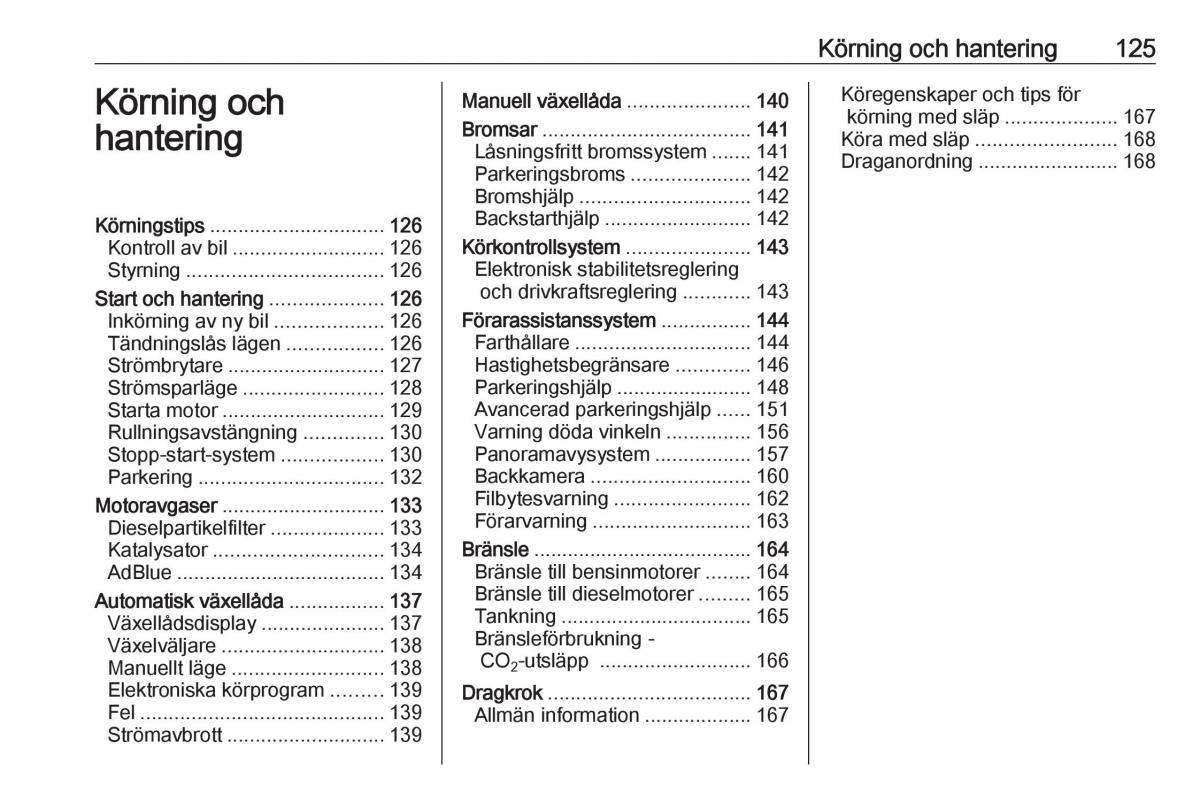 Opel Crossland X instruktionsbok / page 127