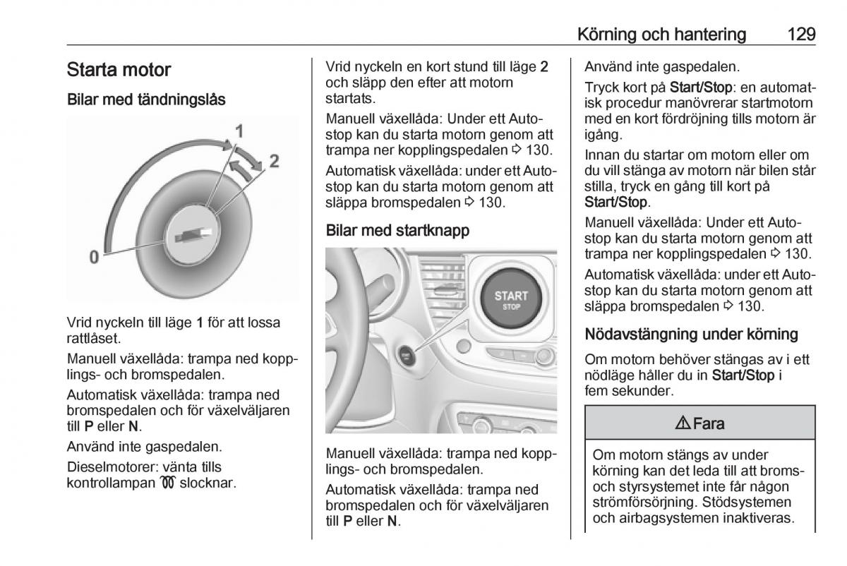 Opel Crossland X instruktionsbok / page 131