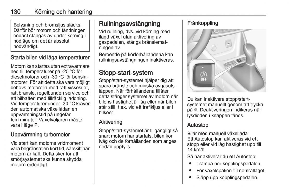 Opel Crossland X instruktionsbok / page 132