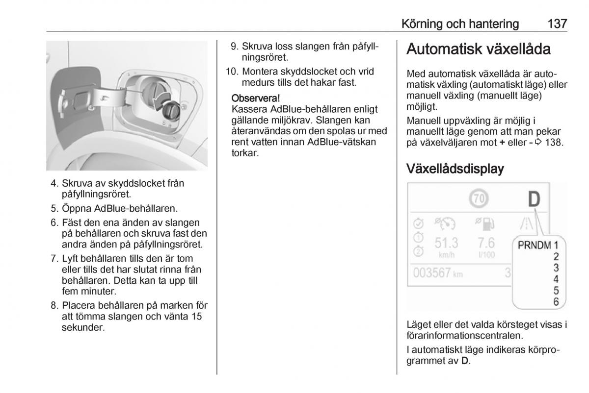 Opel Crossland X instruktionsbok / page 139