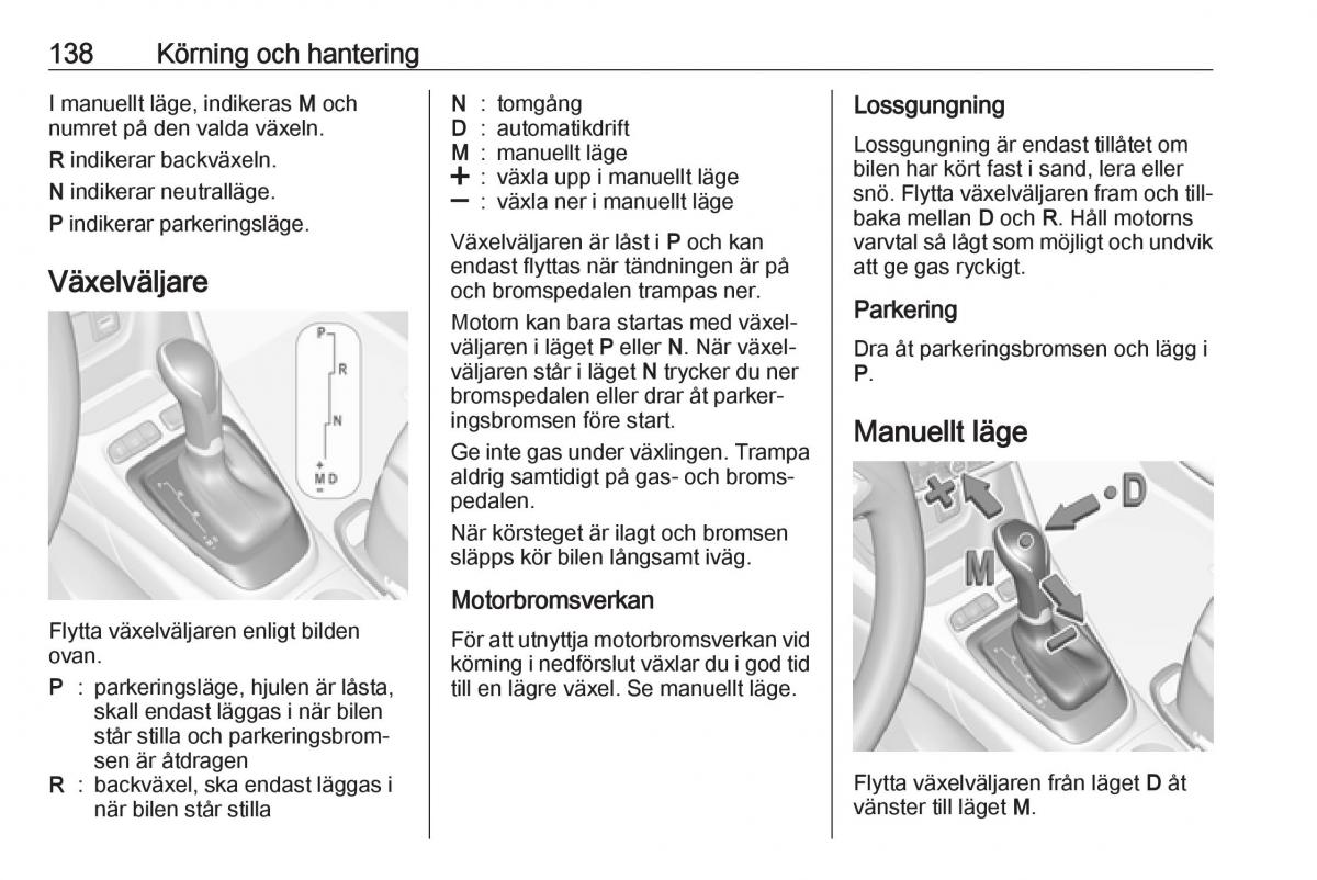 Opel Crossland X instruktionsbok / page 140