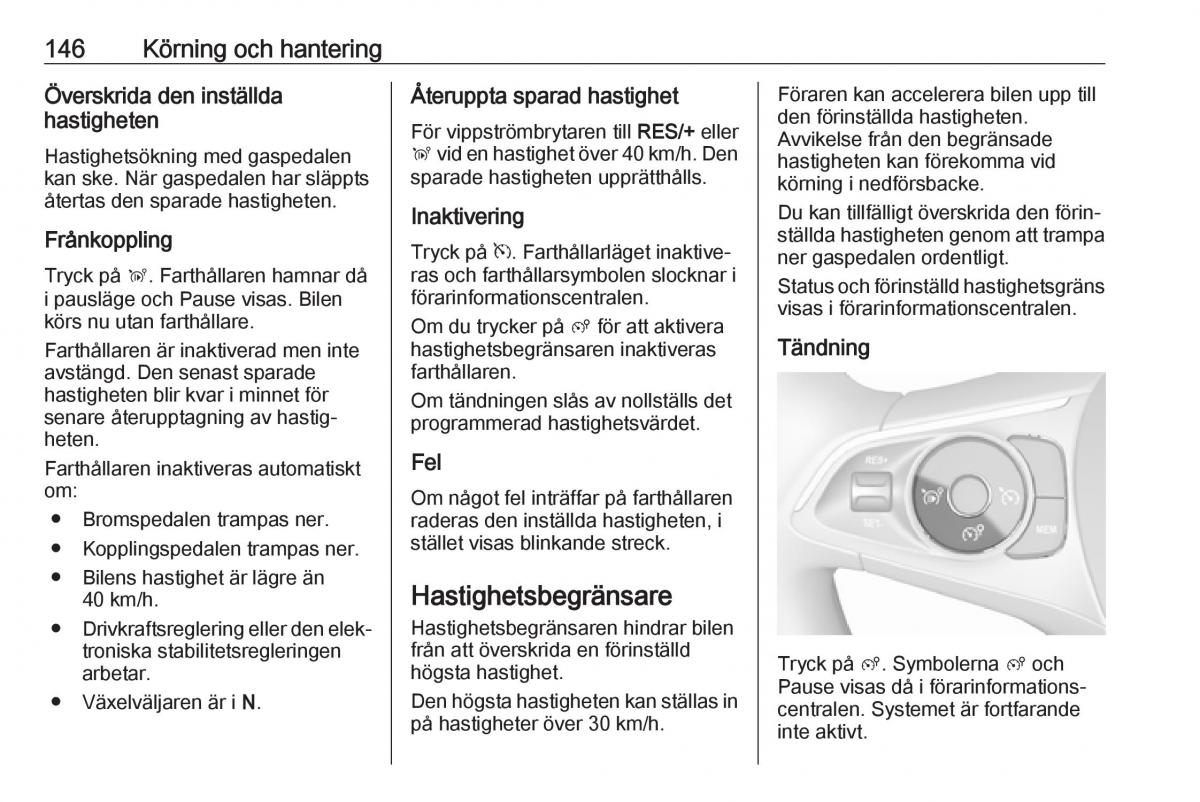 Opel Crossland X instruktionsbok / page 148