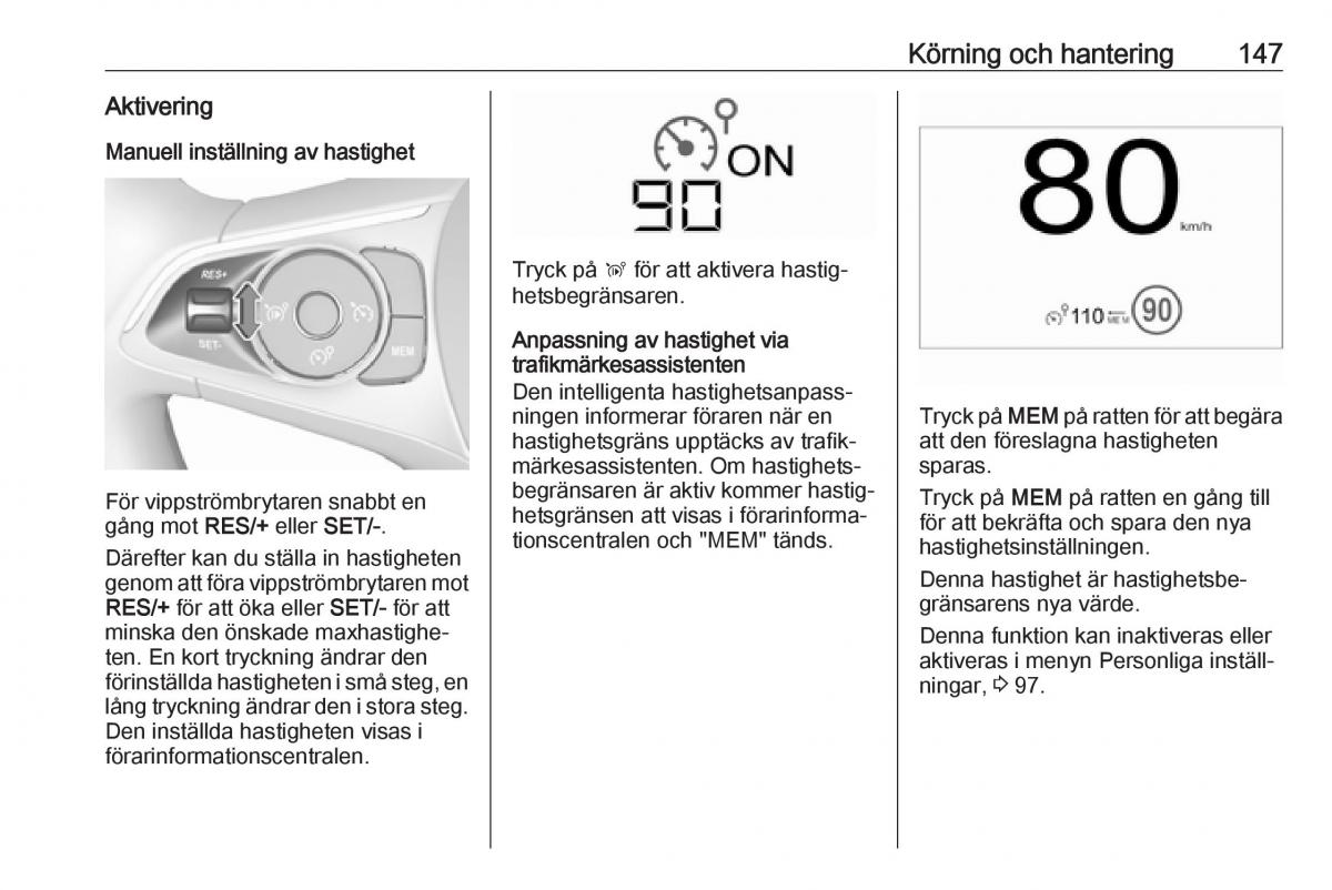 Opel Crossland X instruktionsbok / page 149