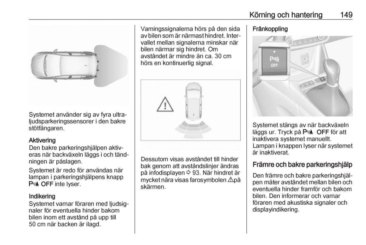 Opel Crossland X instruktionsbok / page 151