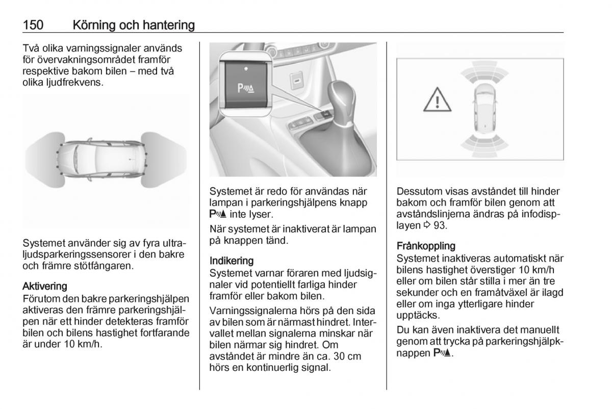 Opel Crossland X instruktionsbok / page 152