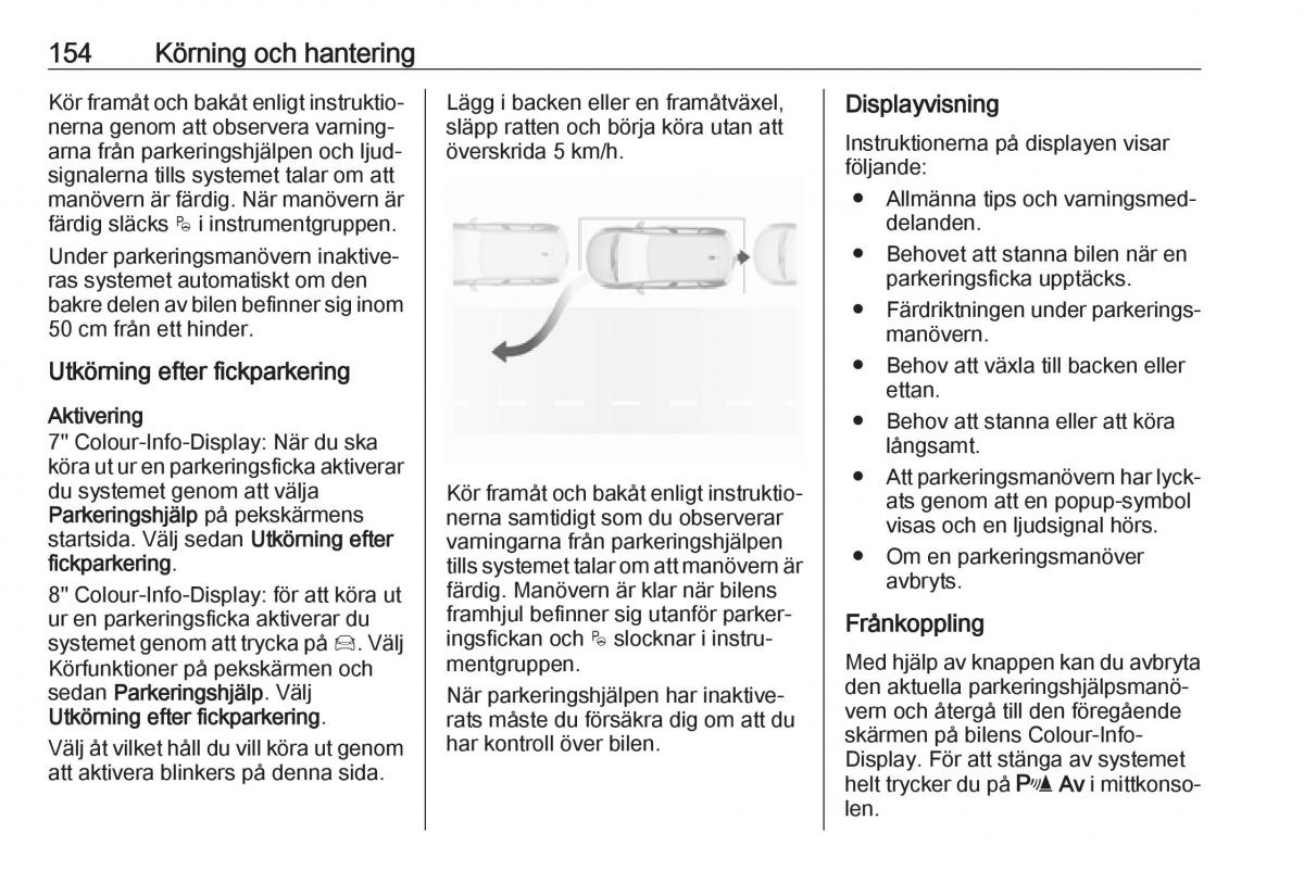 Opel Crossland X instruktionsbok / page 156