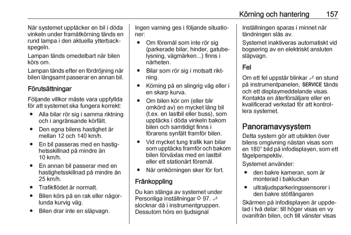 Opel Crossland X instruktionsbok / page 159