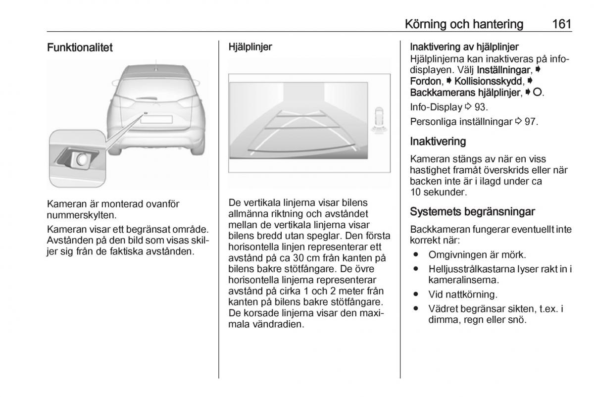 Opel Crossland X instruktionsbok / page 163