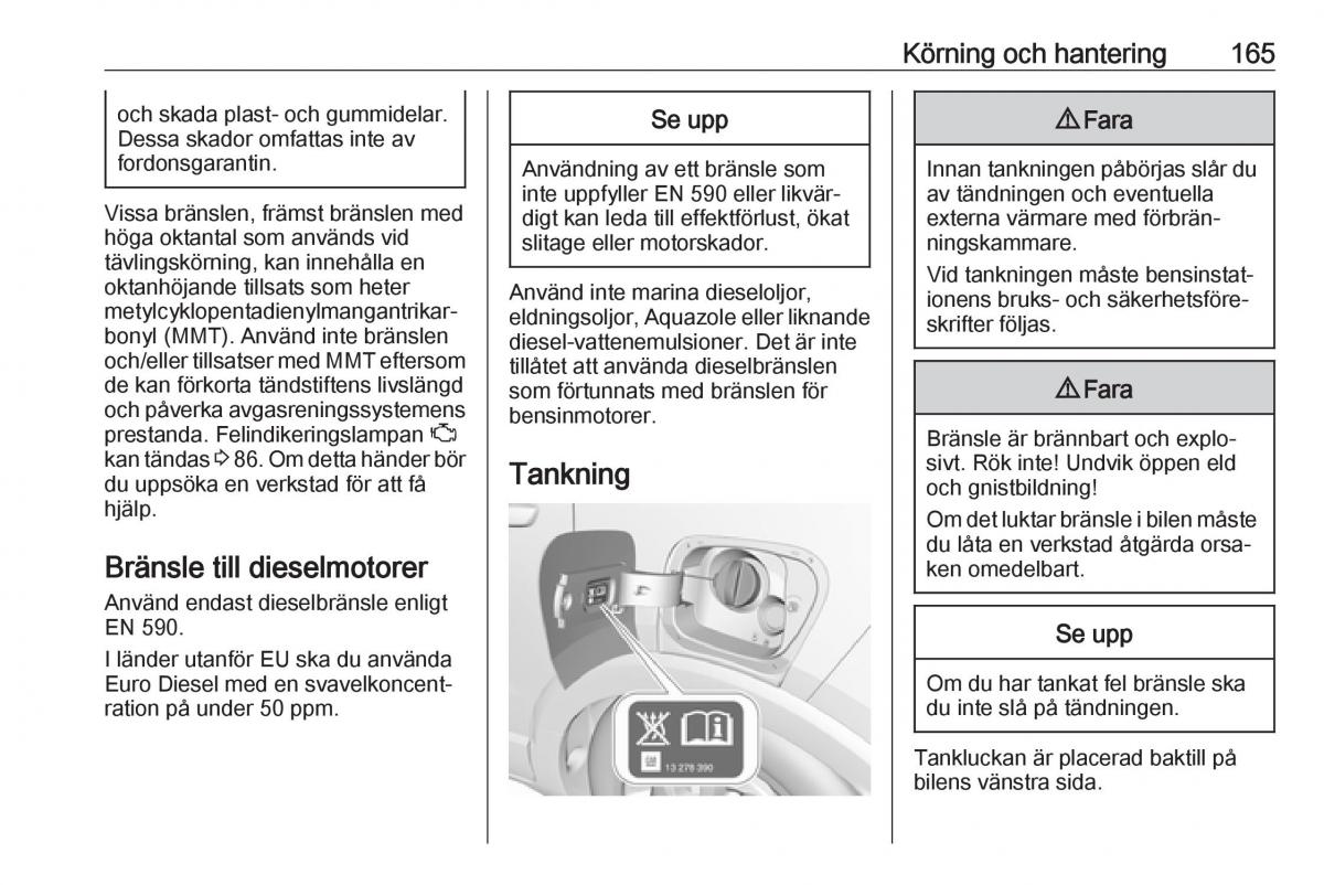 Opel Crossland X instruktionsbok / page 167