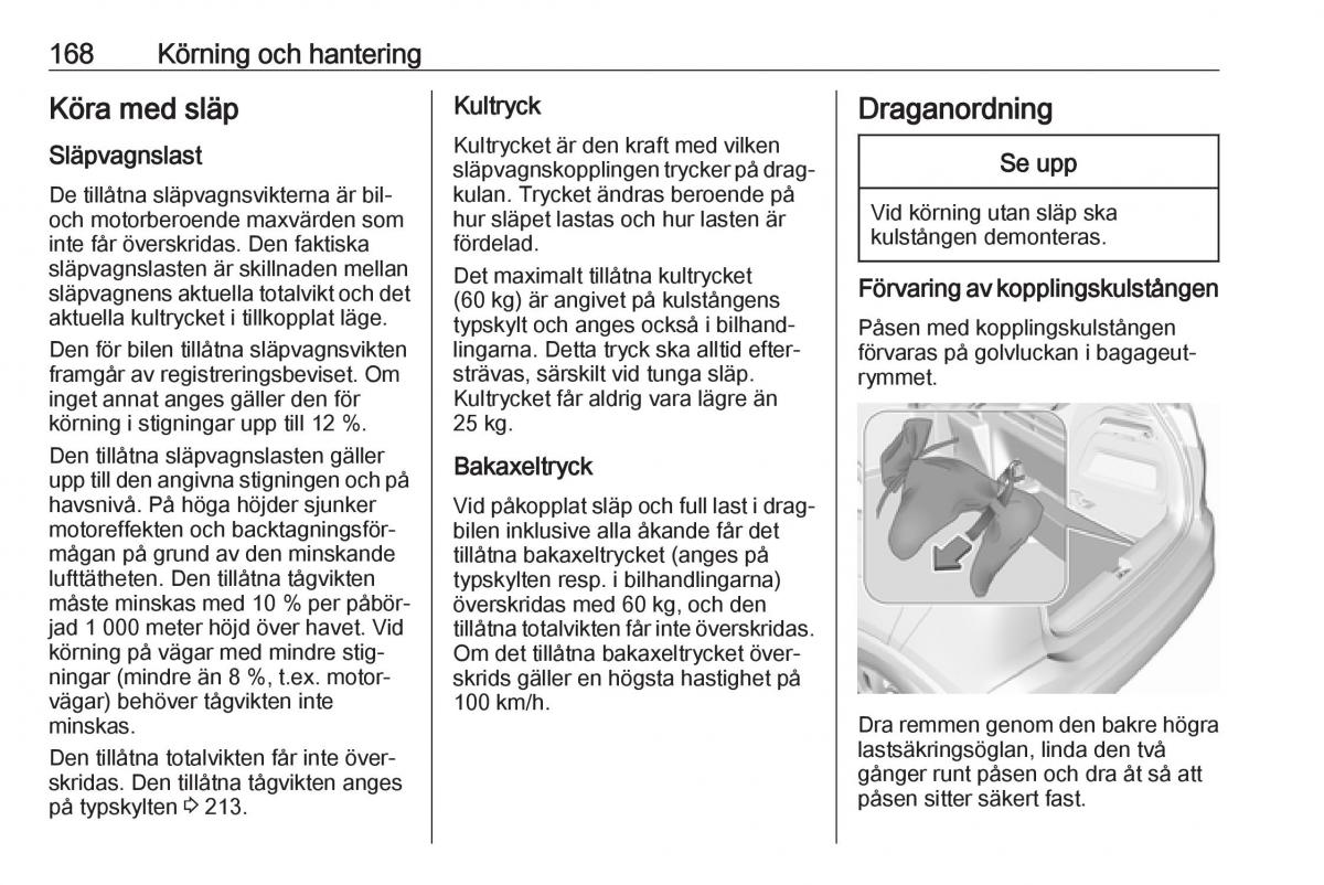 Opel Crossland X instruktionsbok / page 170