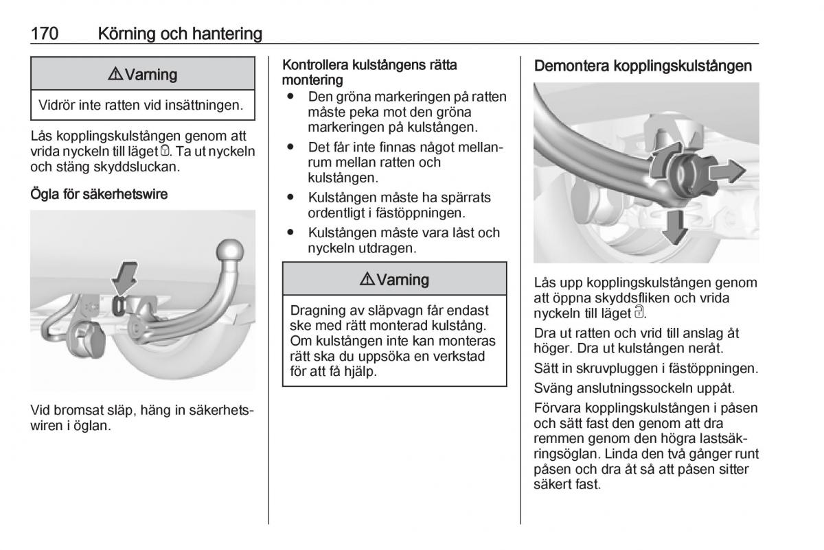 Opel Crossland X instruktionsbok / page 172