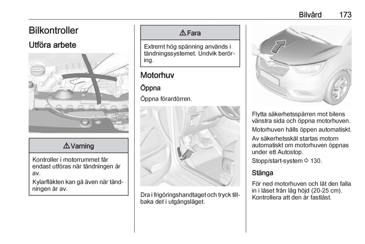 Opel Crossland X instruktionsbok / page 175