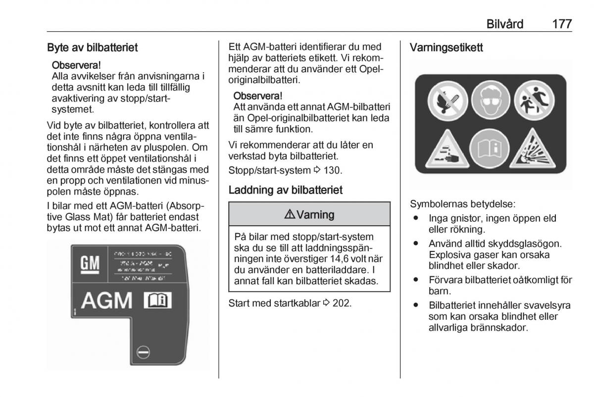 Opel Crossland X instruktionsbok / page 179