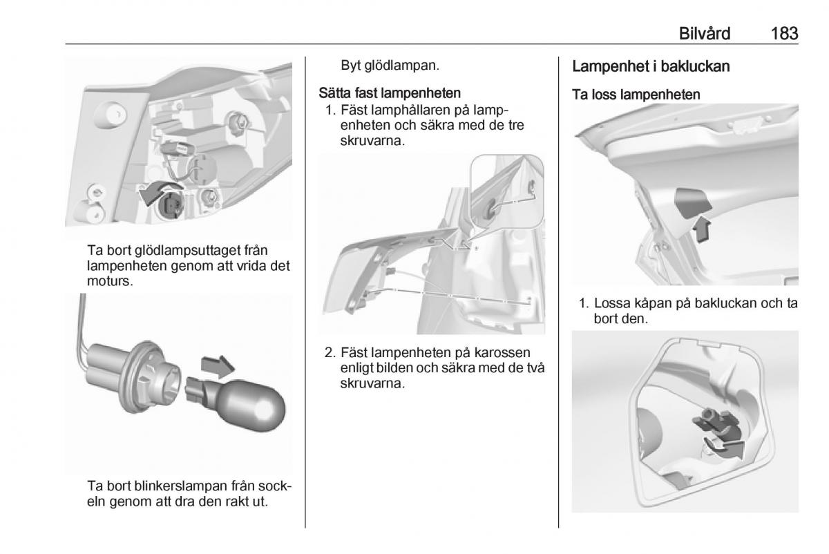 Opel Crossland X instruktionsbok / page 185