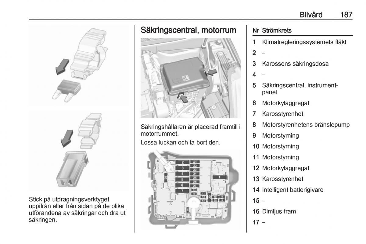 Opel Crossland X instruktionsbok / page 189