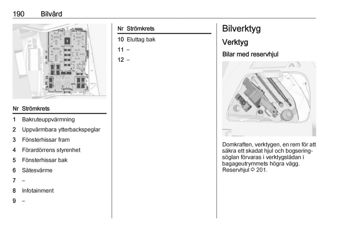 Opel Crossland X instruktionsbok / page 192