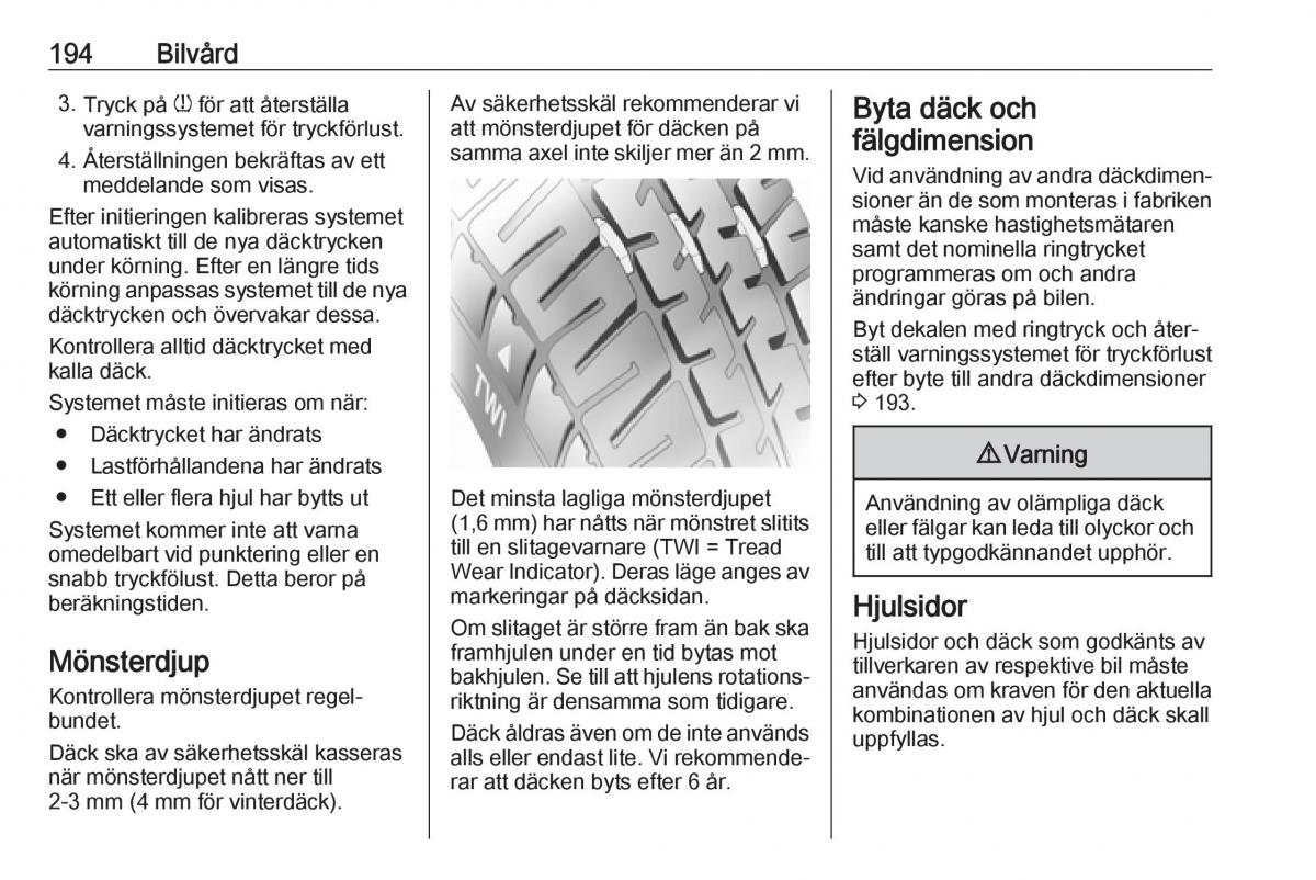 Opel Crossland X instruktionsbok / page 196