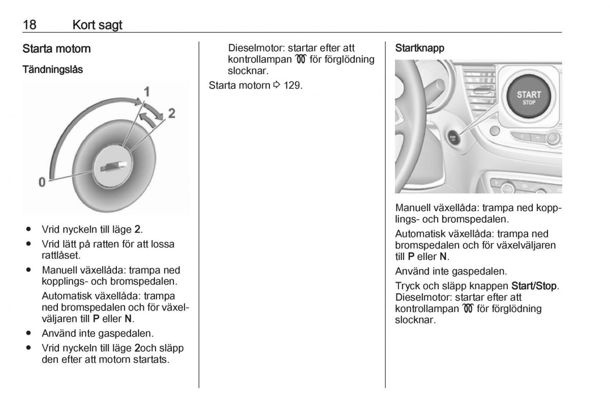 Opel Crossland X instruktionsbok / page 20