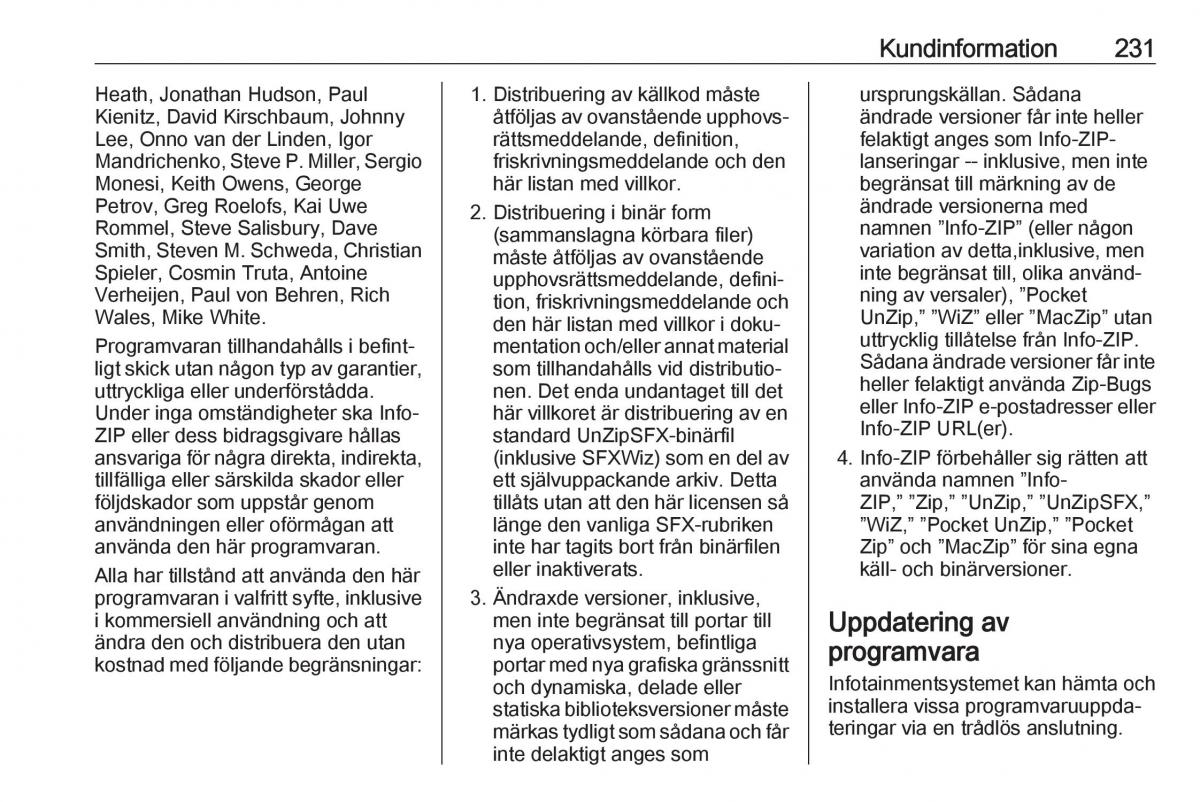 Opel Crossland X instruktionsbok / page 233