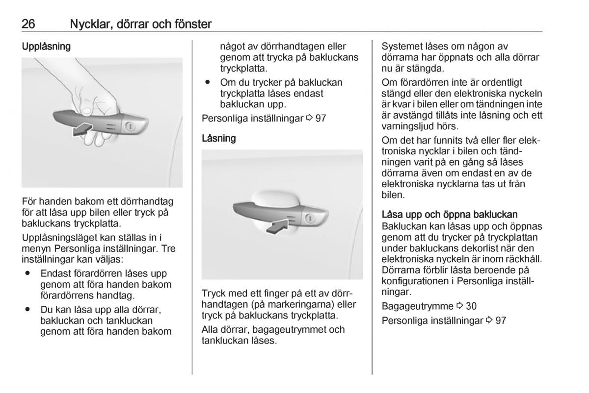 Opel Crossland X instruktionsbok / page 28