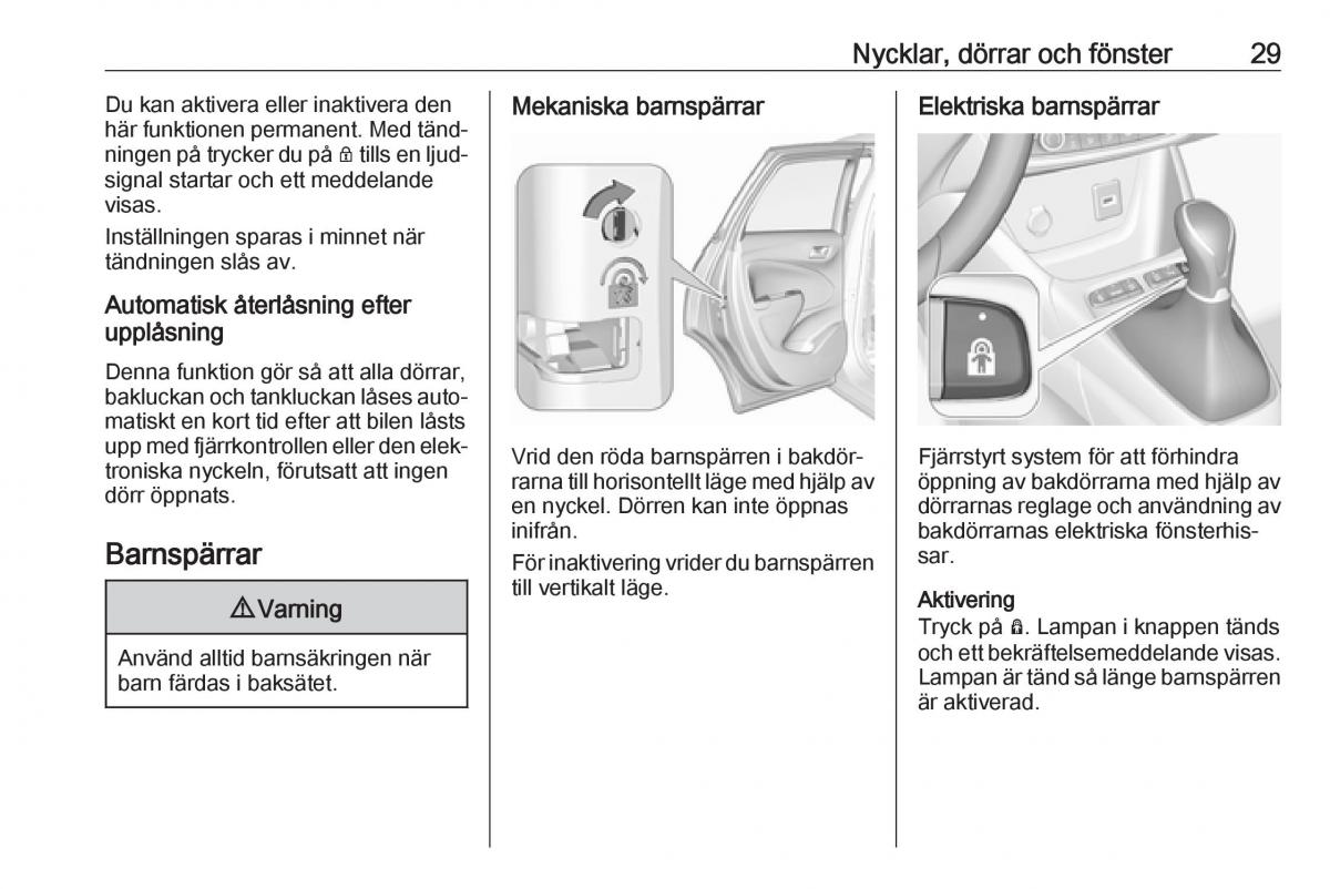 Opel Crossland X instruktionsbok / page 31