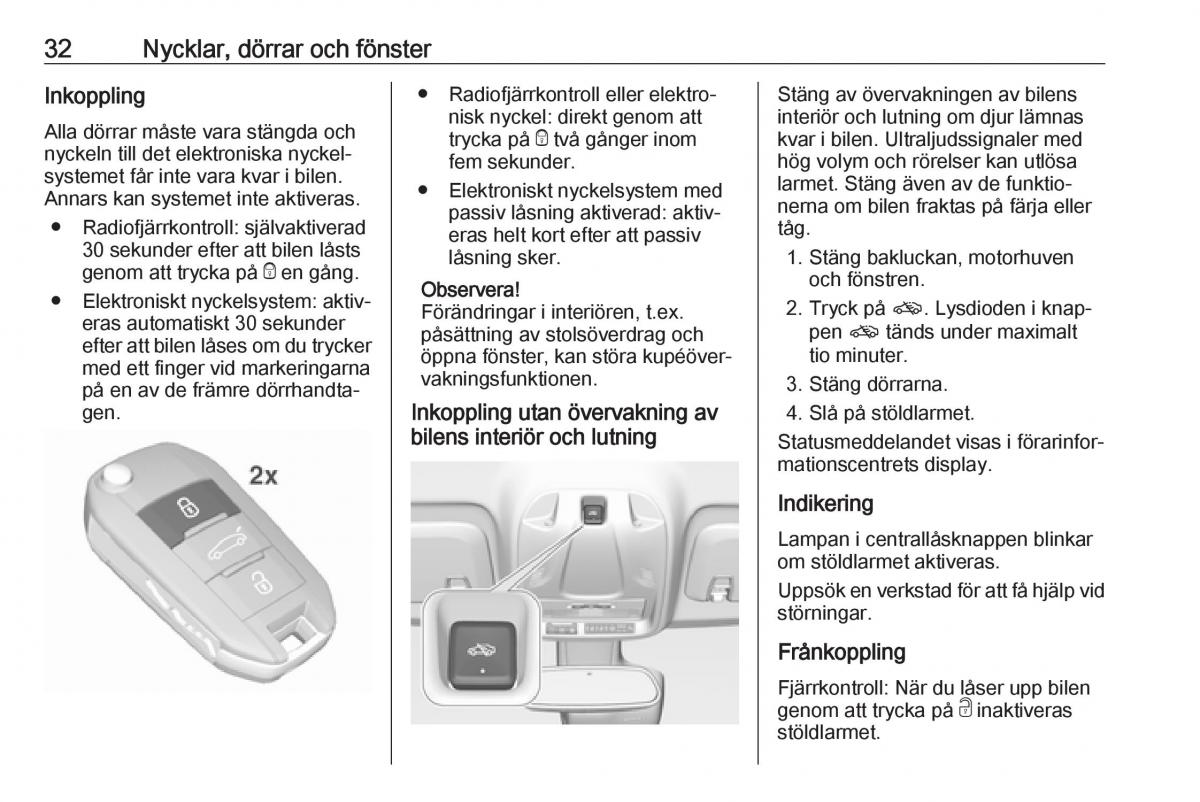 Opel Crossland X instruktionsbok / page 34