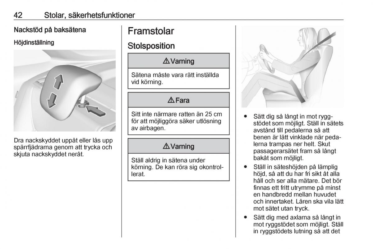 Opel Crossland X instruktionsbok / page 44