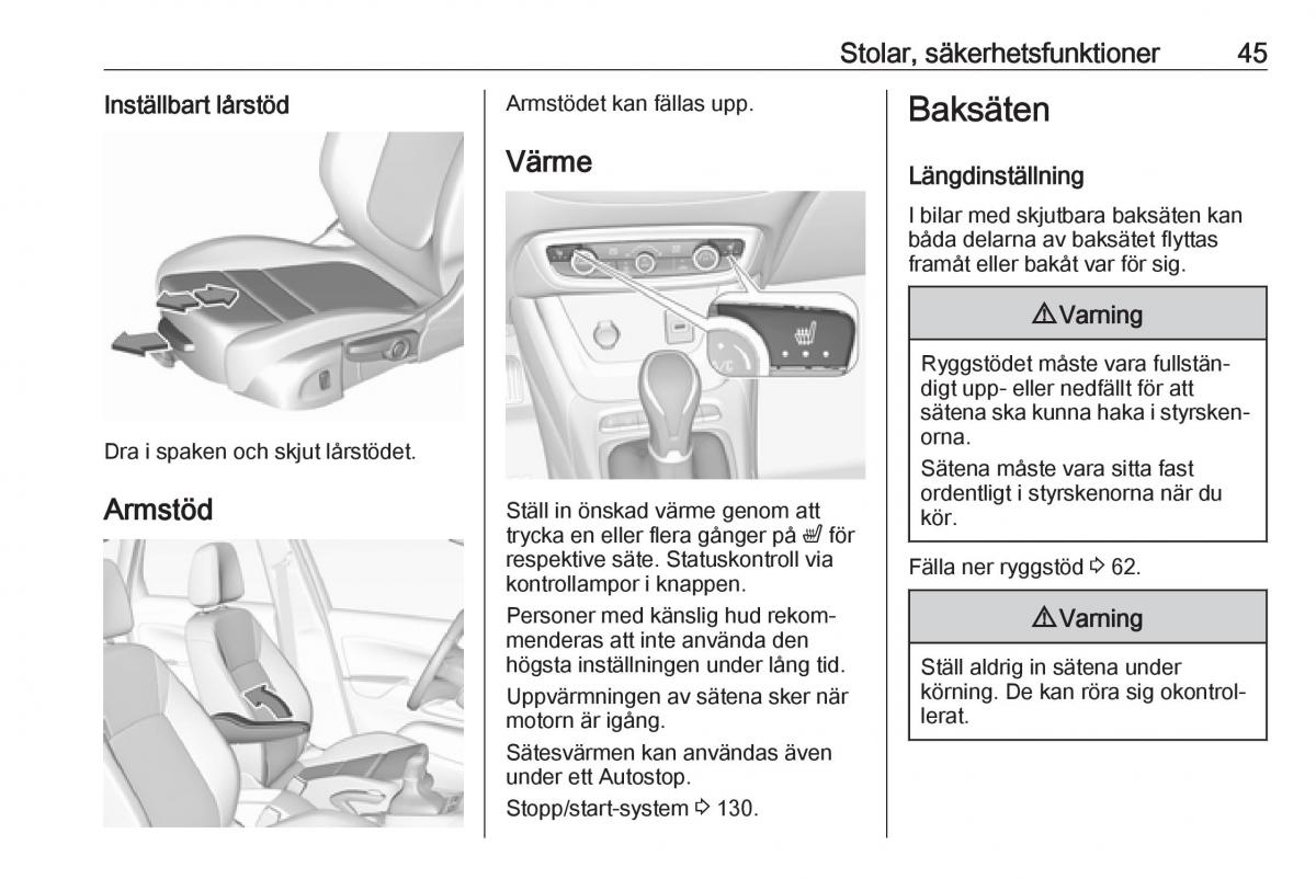 Opel Crossland X instruktionsbok / page 47