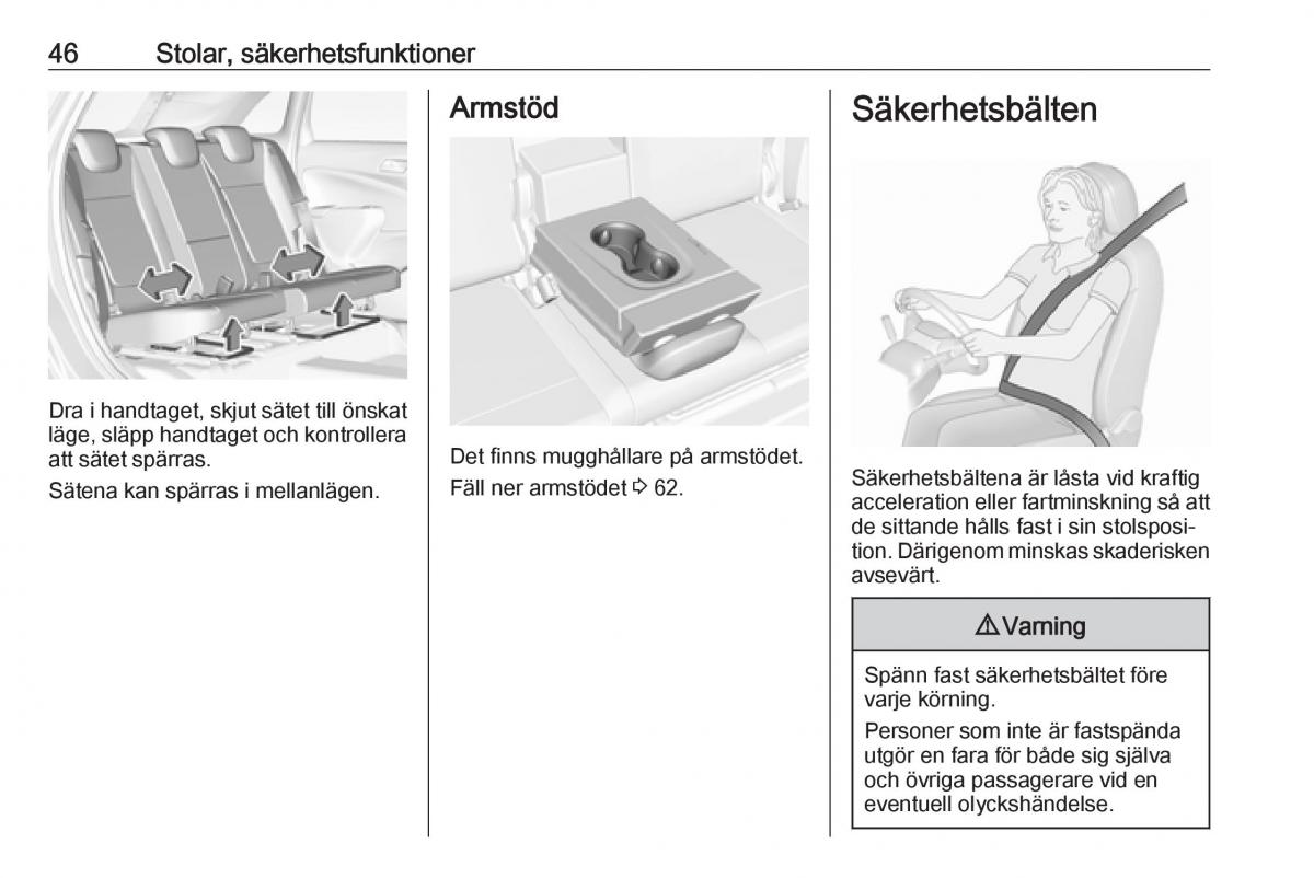 Opel Crossland X instruktionsbok / page 48