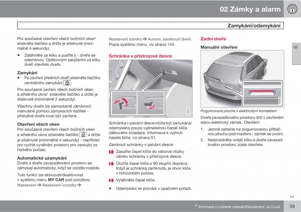 Volvo XC60 I 1 navod k obsludze / page 61