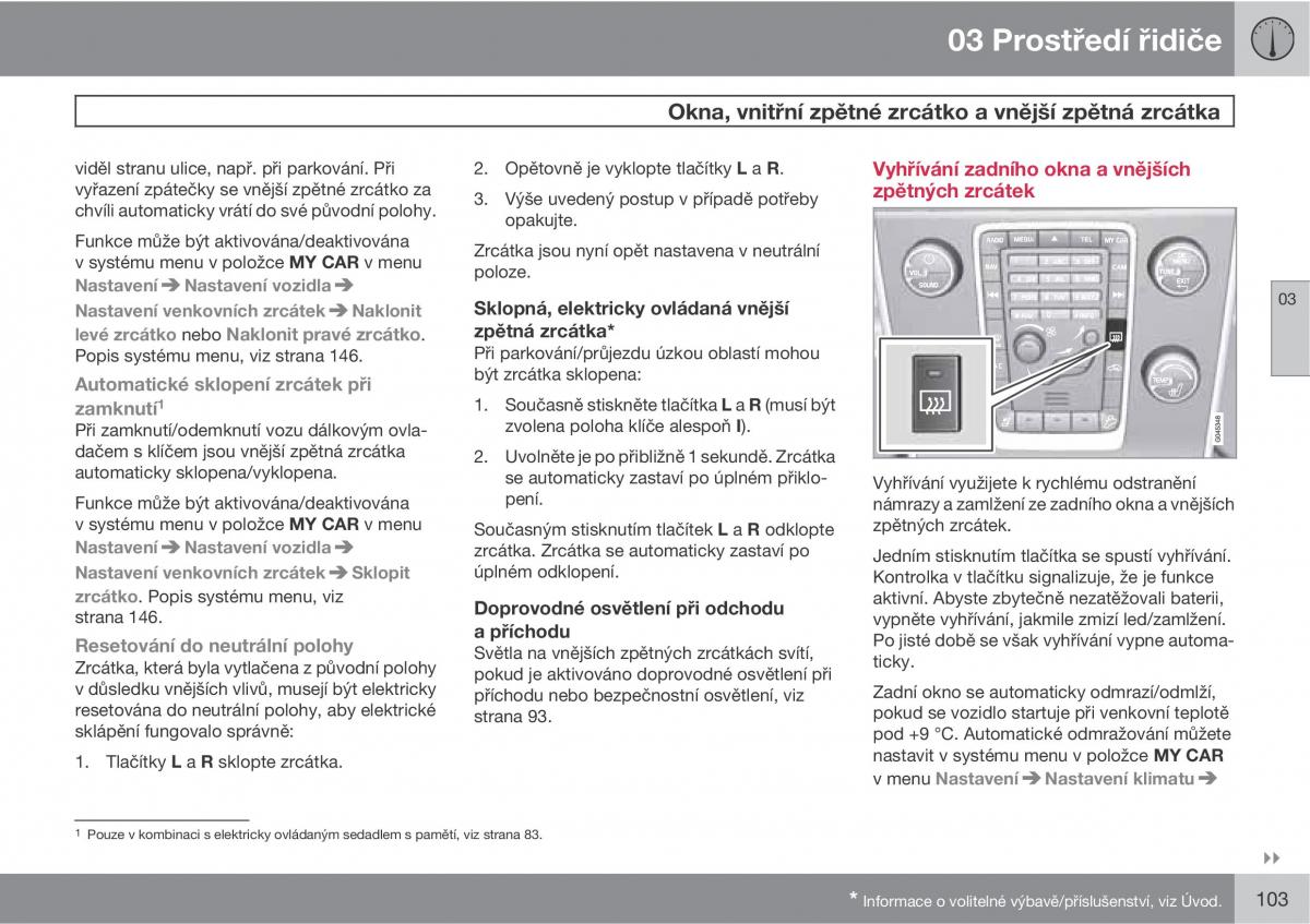 Volvo XC60 I 1 navod k obsludze / page 105