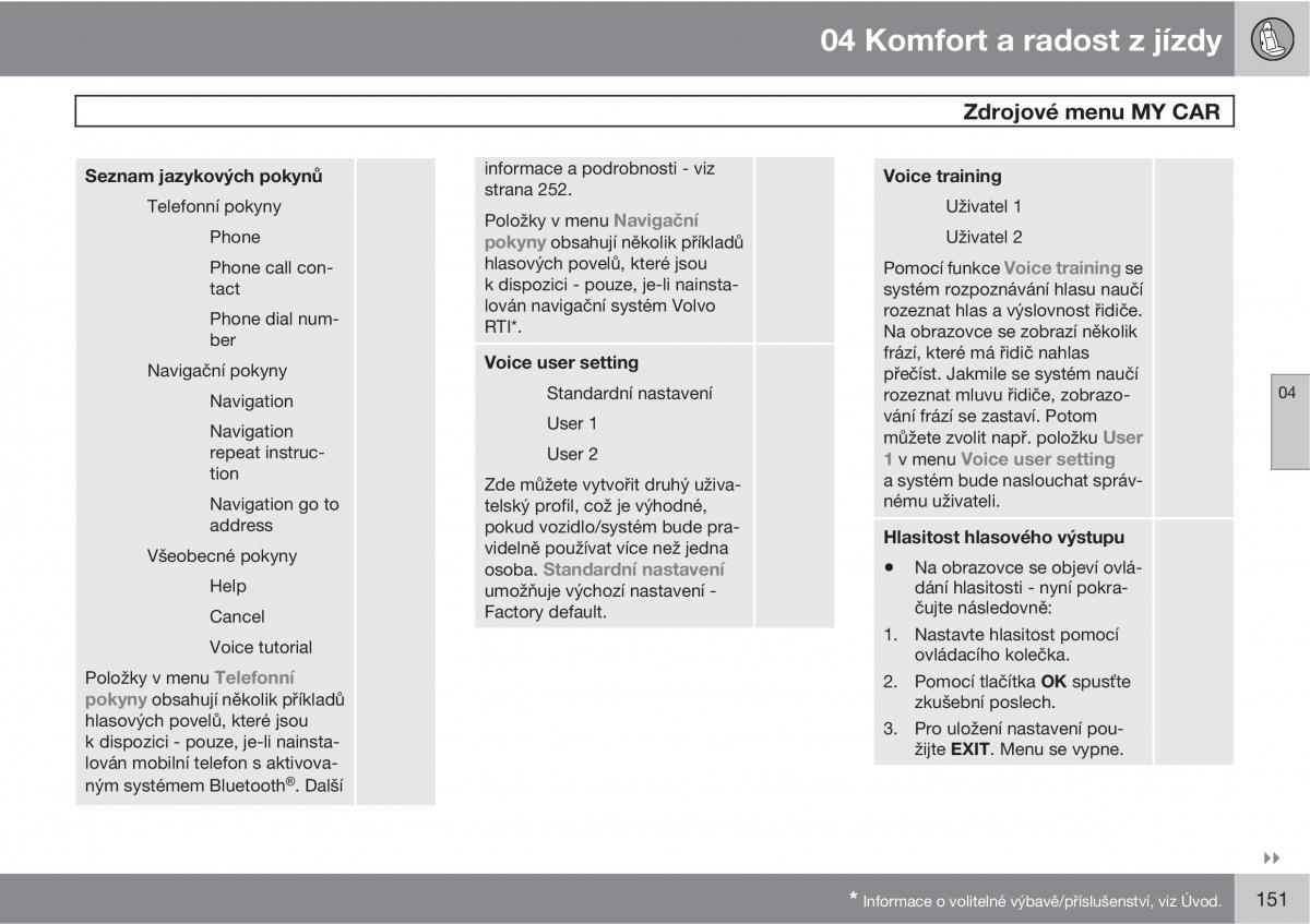 Volvo XC60 I 1 navod k obsludze / page 153