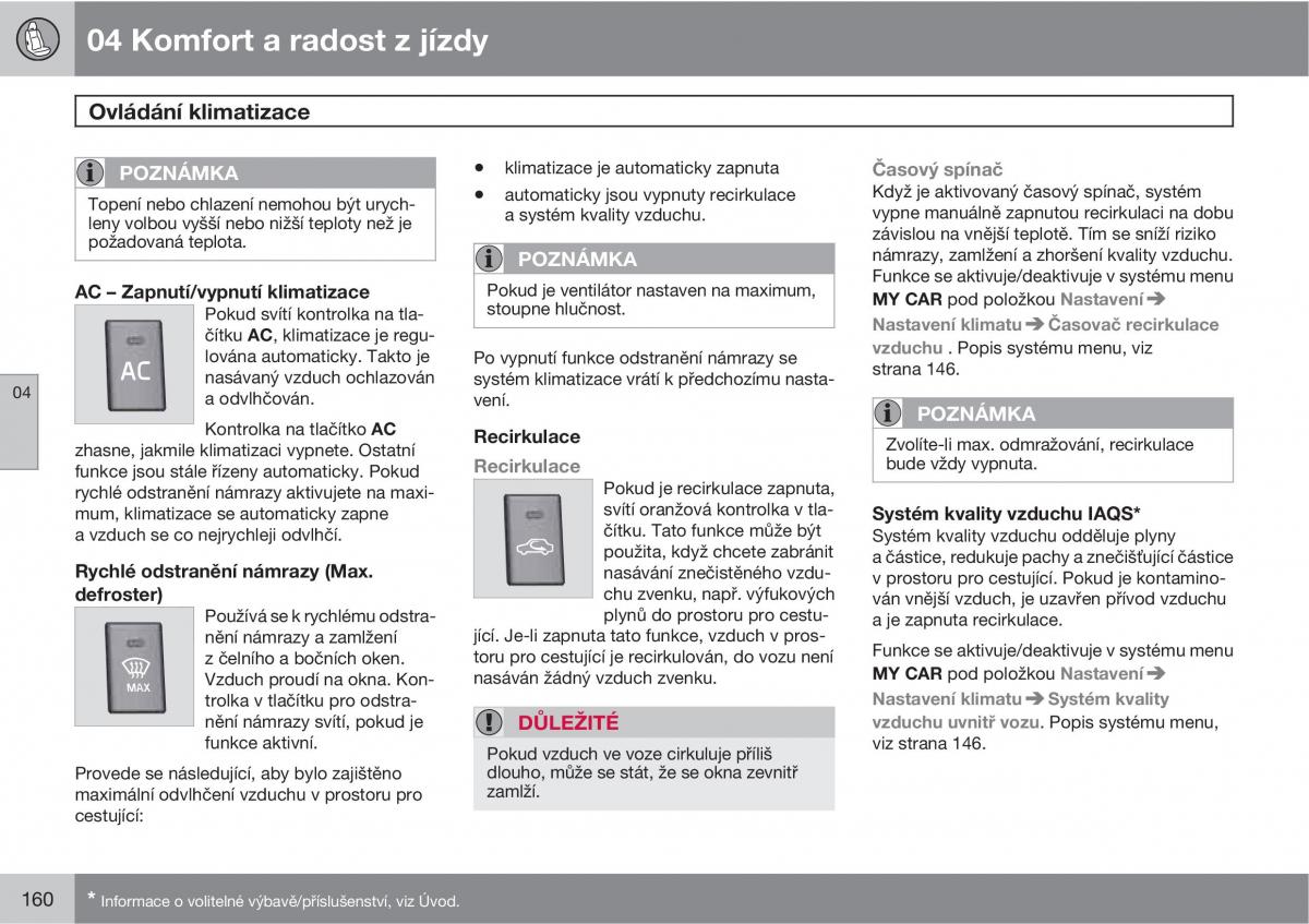 Volvo XC60 I 1 navod k obsludze / page 162