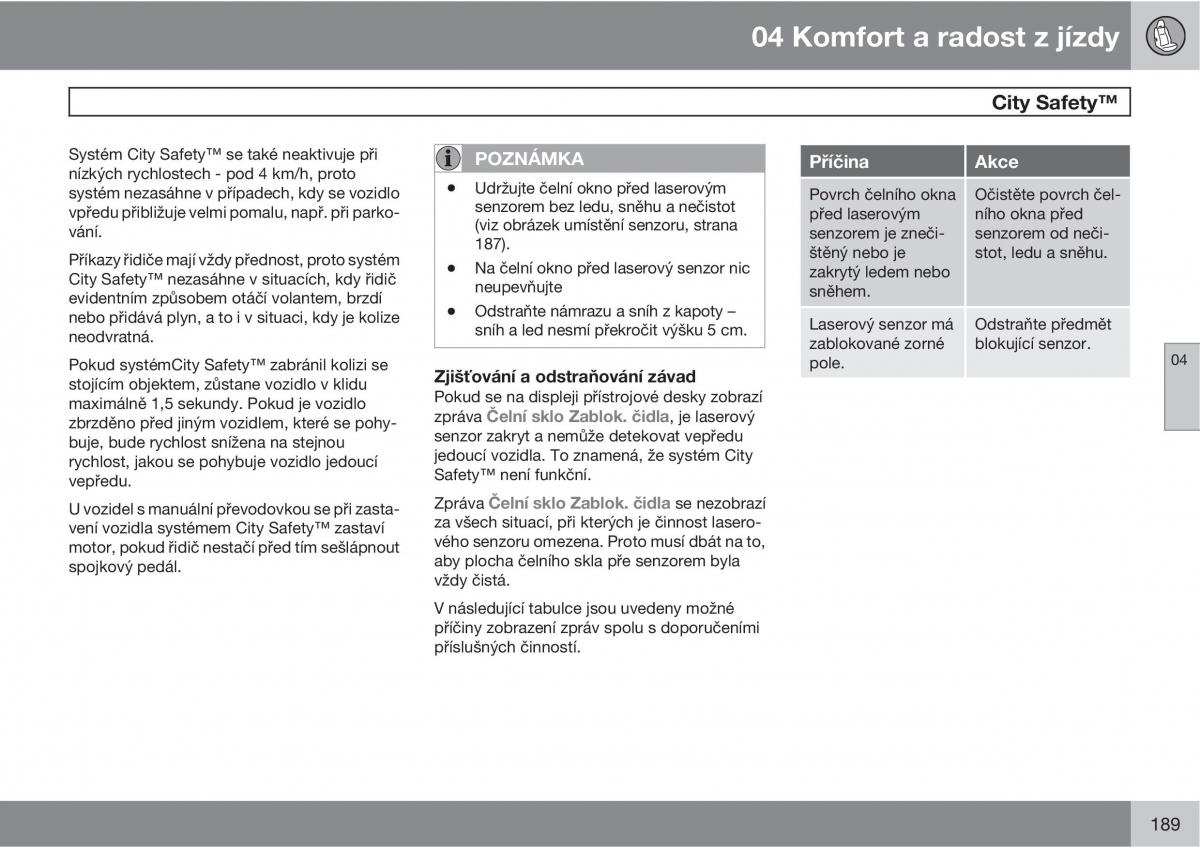 Volvo XC60 I 1 navod k obsludze / page 191