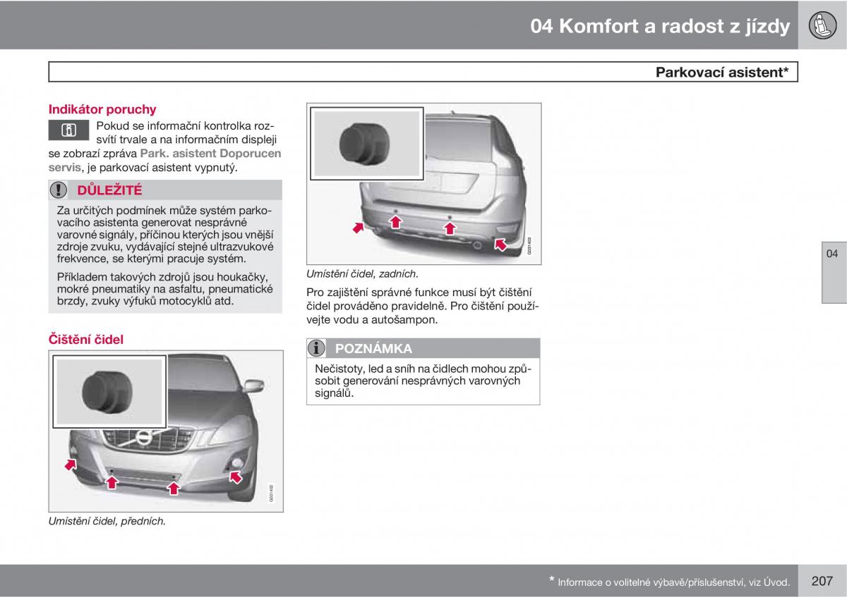 Volvo XC60 I 1 navod k obsludze / page 209