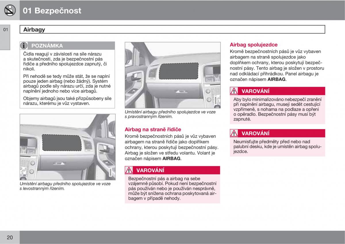 Volvo XC60 I 1 navod k obsludze / page 22