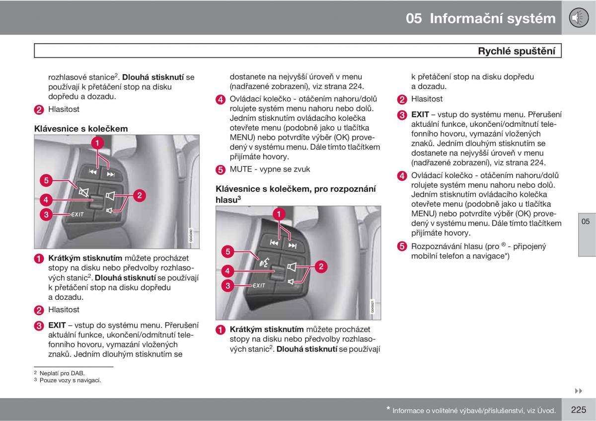 Volvo XC60 I 1 navod k obsludze / page 227