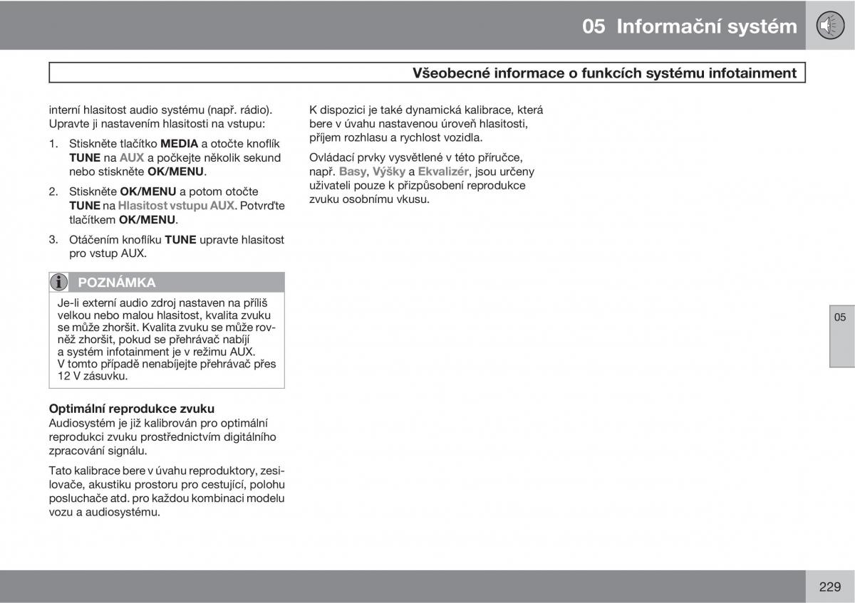 Volvo XC60 I 1 navod k obsludze / page 231